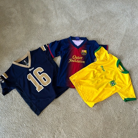 NFL Shirts & Tops Boys Nfl And Soccer Jersey Lot Sz Ml Poshmark